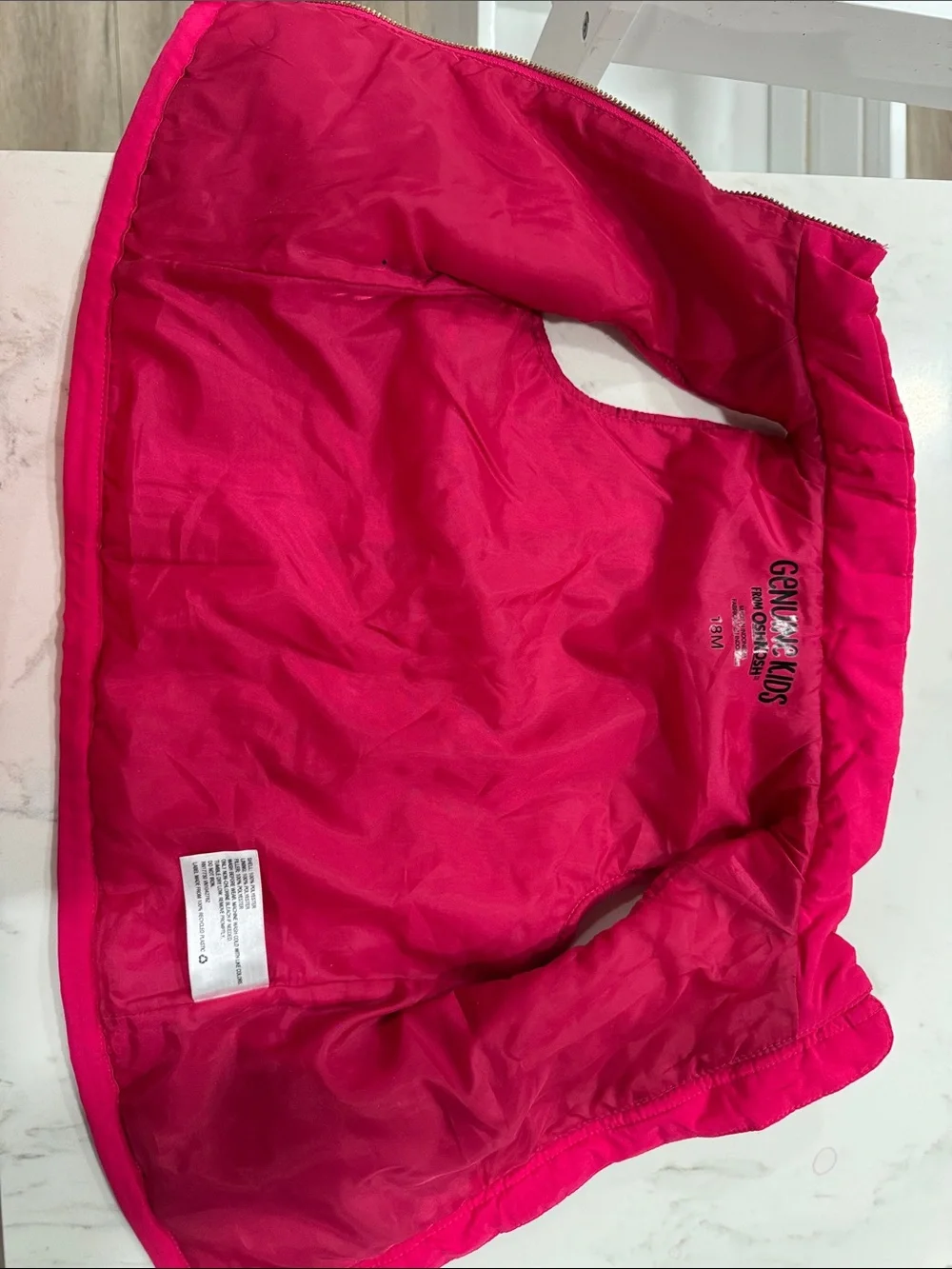 Girls' Quilted Hot Pink Puffer Vest - Lightweight Layering
